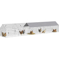 PawHut Metal Chicken Coop, Large Chicken Run with Water-Resistant & Anti-UV Cover for 7-9 Hens, Outdoor Hen House Rabbit Hutch with 10 Doors for Duck, Small Animal, for Backyard, 21' x 3.5' x 3.6'