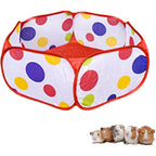 Small Animal Playpen, Portable Guinea Pig Playpen Pet Cage Tent, Waterproof Pop-up Open Pet Tent Metal Wire Yard Fence for Hamster Indoor Outdoor Exercise (Red)