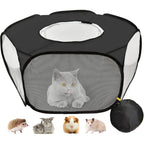 JIMEJV guinea pig playpen front view with zippered cover
