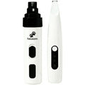 KACHEEG Heusom Silent Groom Pro Pet Nail Grinder and Pet Paw Trimmer Combo Pack for Dogs and Cats White Finish