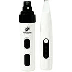 KACHEEG Heusom Silent Groom Pro Pet Nail Grinder and Pet Paw Trimmer Combo Pack for Dogs and Cats White Finish