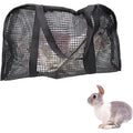 Tinkare Rabbit Nail Trimming Pouch Breathable Acrylic Mesh Bunny Grooming Bonding Bag For Kittens And Small Pets Medium Black