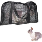 Tinkare Rabbit Nail Trimming Pouch Breathable Acrylic Mesh Bunny Grooming Bonding Bag For Kittens And Small Pets Medium Black