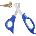 BOXOB Bearded Dragon Nail Clippers Stainless Steel Reptile Grooming Scissors For Lizards Turtles And Chameleons Blue