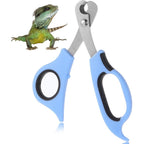 JIYIN Bearded Dragon Nail Clippers Stainless Steel Blue Precision Angled Edge Trimmer For Reptiles And Small Pets One Count