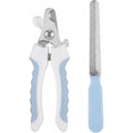 Petstreet Cat Nail Clipper 2 Pieces Set With Nail File Small Blue Wave Handle Trimmer For Dogs Cats And Small Pets Professional Routine Grooming