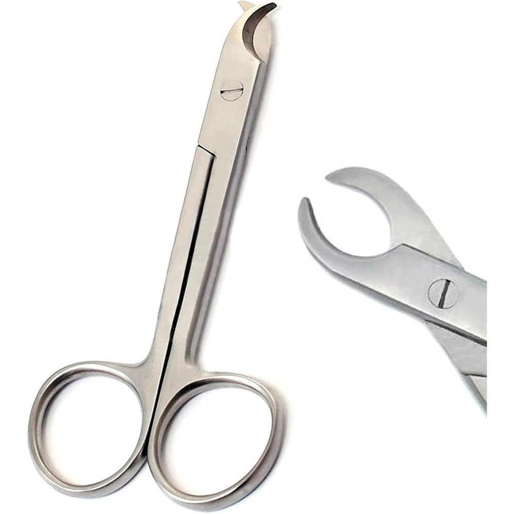 Sanju White Toenail Scissors Four Point Five Inches For Small Animals Professional Medical Grade Stainless Steel Heavy Duty Pet Nail Trimming Shears - Image 1