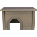 Trixie small animal house front view showcasing dual entrances