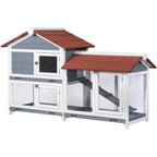 Good Life USA wooden rabbit hutch front view