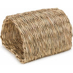PEMAR Natural Seagrass Bunny Tunnel - Handwoven Rabbit Hideaway & Edible Grass House - Safe Chew Toy, Bed for Guinea Pigs, Chinchillas, Rats & Indoor Bunnies - Small Animal Enrichment (9x8.3x6.3")