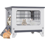 Rabbit Hutch Outdoor Indoor Plastic Waterproof Bunny Cage Enclosure Chew-Proof Rabbit House Guinea Pig Cage Pet House for Small Animals, One Room