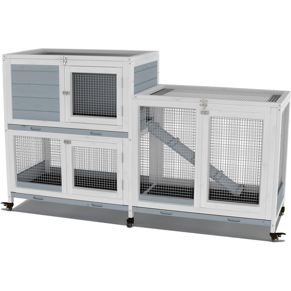 GDLF wooden indoor bunny hutch front view