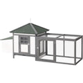 PawHut 77 Inch Wooden Chicken Coop front view