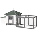PawHut 77 Inch Wooden Chicken Coop front view