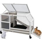 Ketive Rabbit Hutch Indoor - Weatherproof, Multi-Level, Easy Assembly, Lockable, and Comfortable