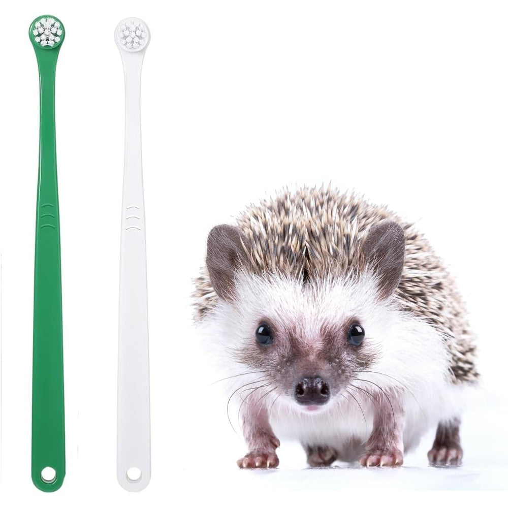 PUMEXFE Mini Pet Toothbrush Mini Head Soft Bristles Gentle Pet Toothbrush For Small Pets Dental Care Hedgehog Rat Ferret Grooming Accessories 2 Count