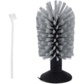 BOXOB Turtle Shell Cleaning Brush And Tortoise Shell Scratcher With Suction Cup Grey Two Piece Pack