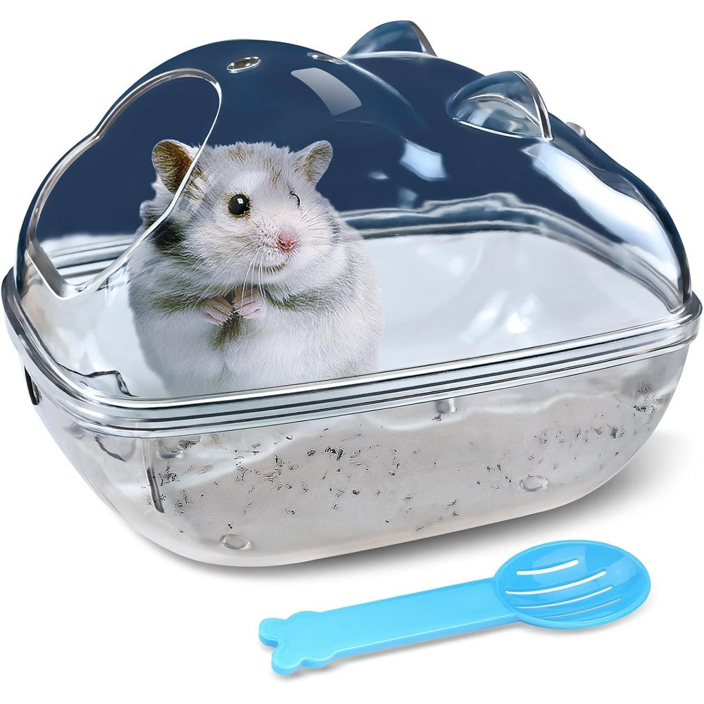 Lazyyzal hamster bathtub front view transparent container