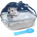 Lazyyzal hamster bathtub front view transparent container