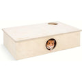 Niteangel multi-chamber hamster house maze front view showing wooden construction