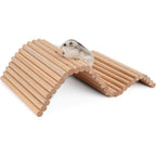 Niteangel hamster climbing ladder wooden suspension bridge front view