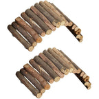 PINVNBY hamster bridge front view showcasing flexible wooden logs
