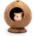 Andwe coconut hut hamster house front view with circular entrance