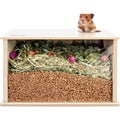 Niteangel Visible Hamster Digging Box for Syrian Dwarf Roborovski Campbell Hamsters Gerbils Mice Lemmings Degus or Other Small-Sized Pets (Burlywood)