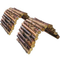 Hamiledyi Hamster Bridge front view showing bendable natural wood design.