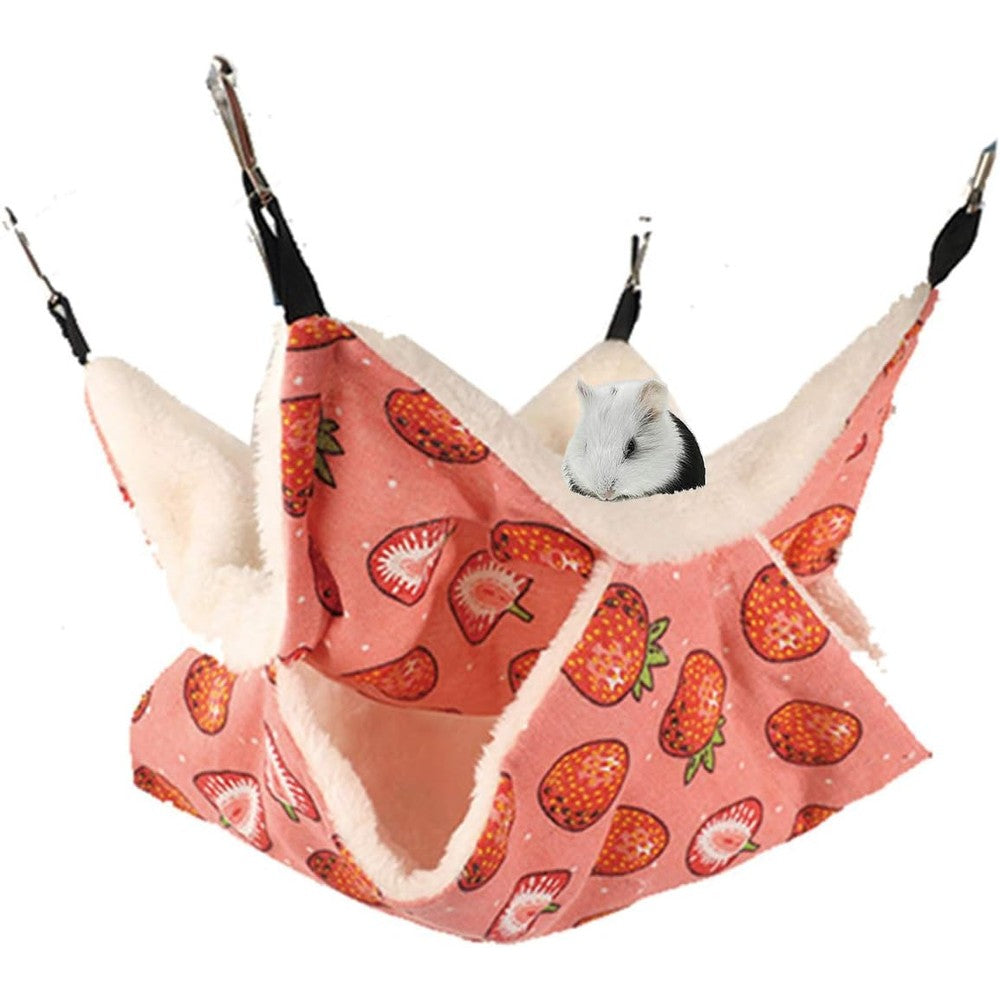 Eaedmy Rat Ferret Hammock Toys Cage Accessories Guinea Pig Hideout Tunnel And Warm Bed For Small Pets 13.4 Inches By 13.4 Inches - Image 1
