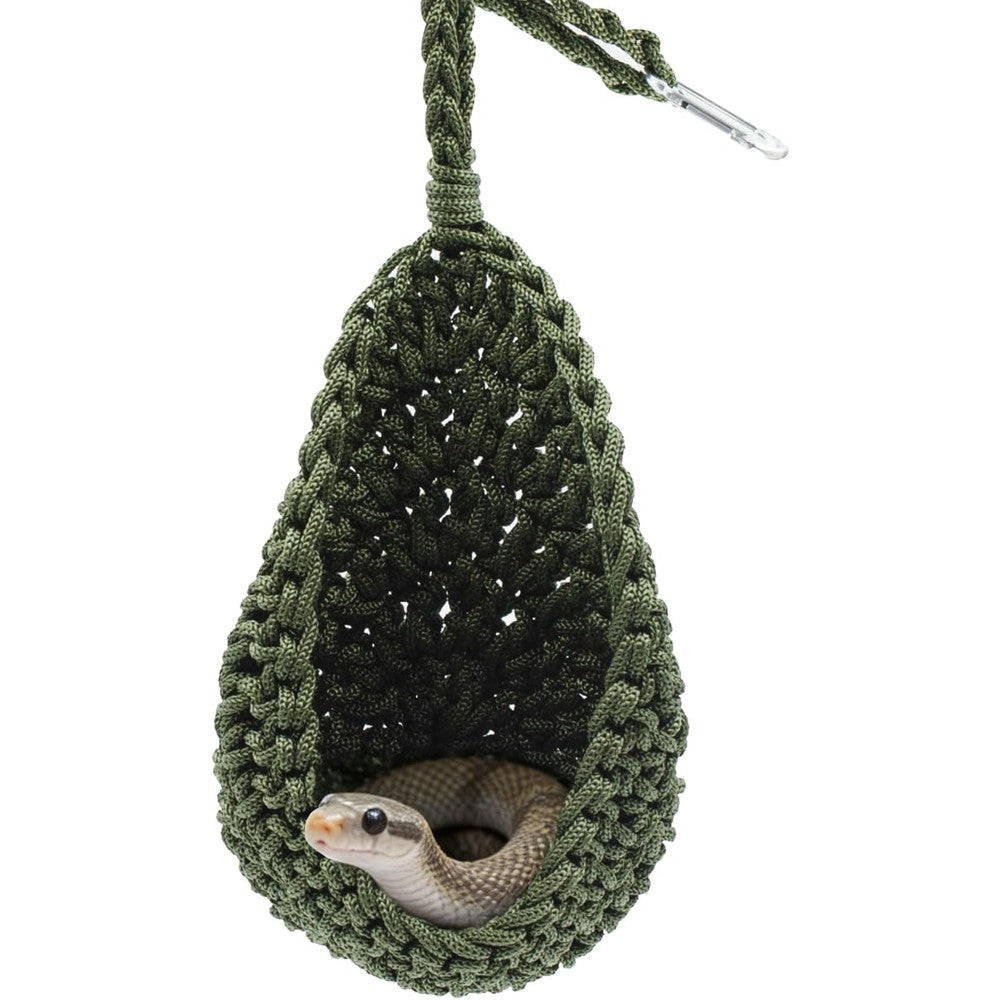 MinrzPet Snake Tank Accessories Hanging Nylon Woven Hammock For Reptile Habitat Enrichment For Snakes And Geckos