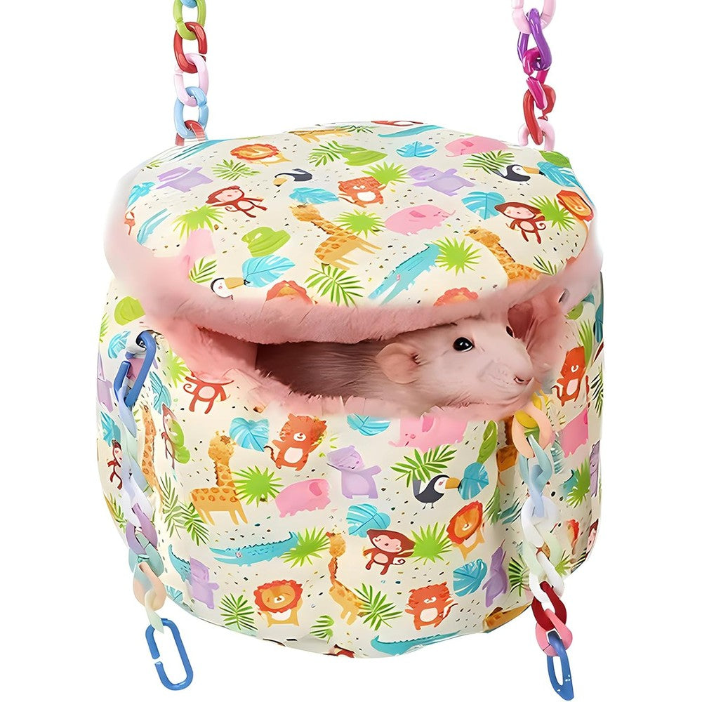 Jevnd Rat Hanging Bed Sugar Glider Cage Accessories Guinea Pig Hammock Warm Sleeping Nest Bed For Small Animals Like Squirrels Hamsters And Parrots - Image 1