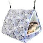 PINVNBY 3 Pack Rat Hammock Bed Soft Guinea Pig Hideout Hanging Cage Accessories For Hamster Ferret Sugar Glider Purple