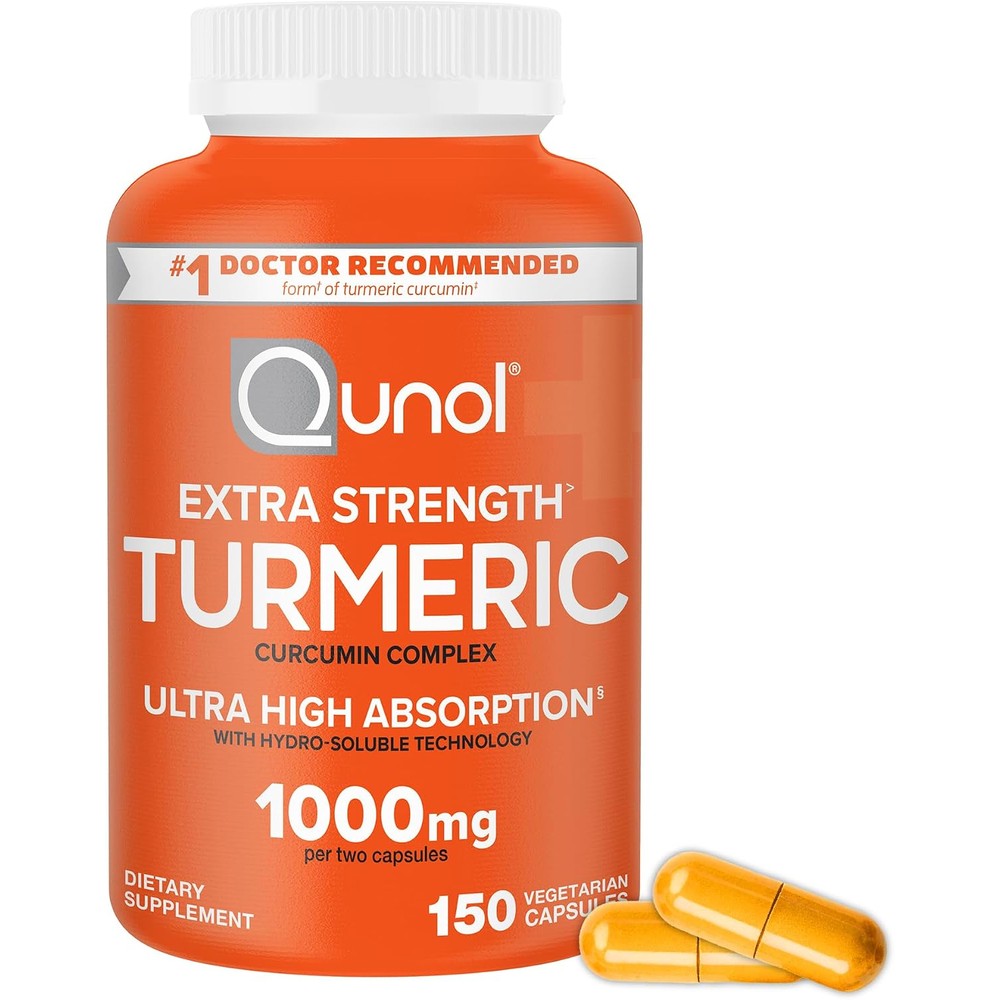 Qunol Turmeric Curcumin 1000mg, Ultra High Absorption Supplement, 150 Count