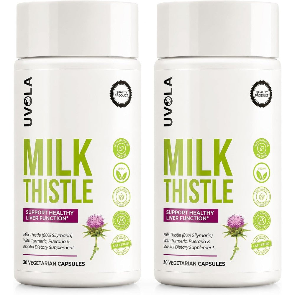 Uvola Milk Thistle Synbiotic Formula - Vegan - 60 Capsules