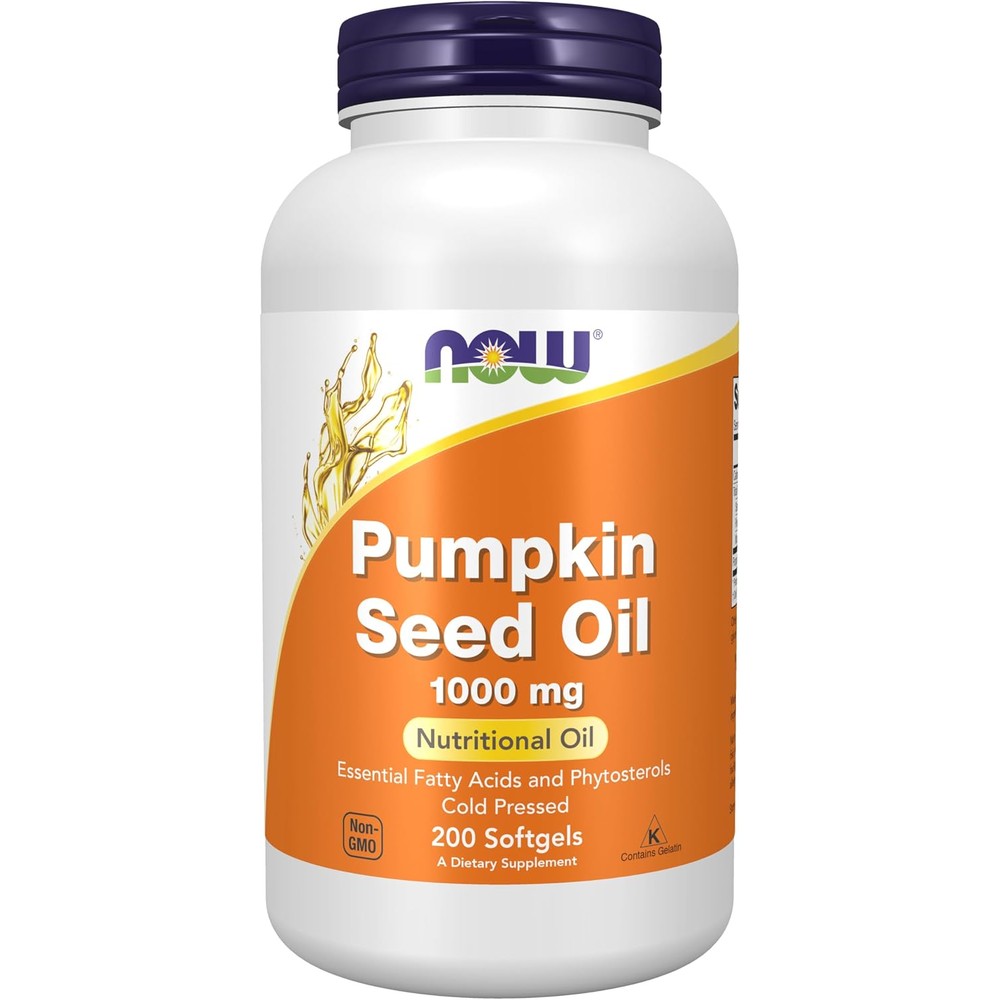 NOW Supplements, Pumpkin Seed Oil 1000 mg, Cold Pressed, 200 Softgels