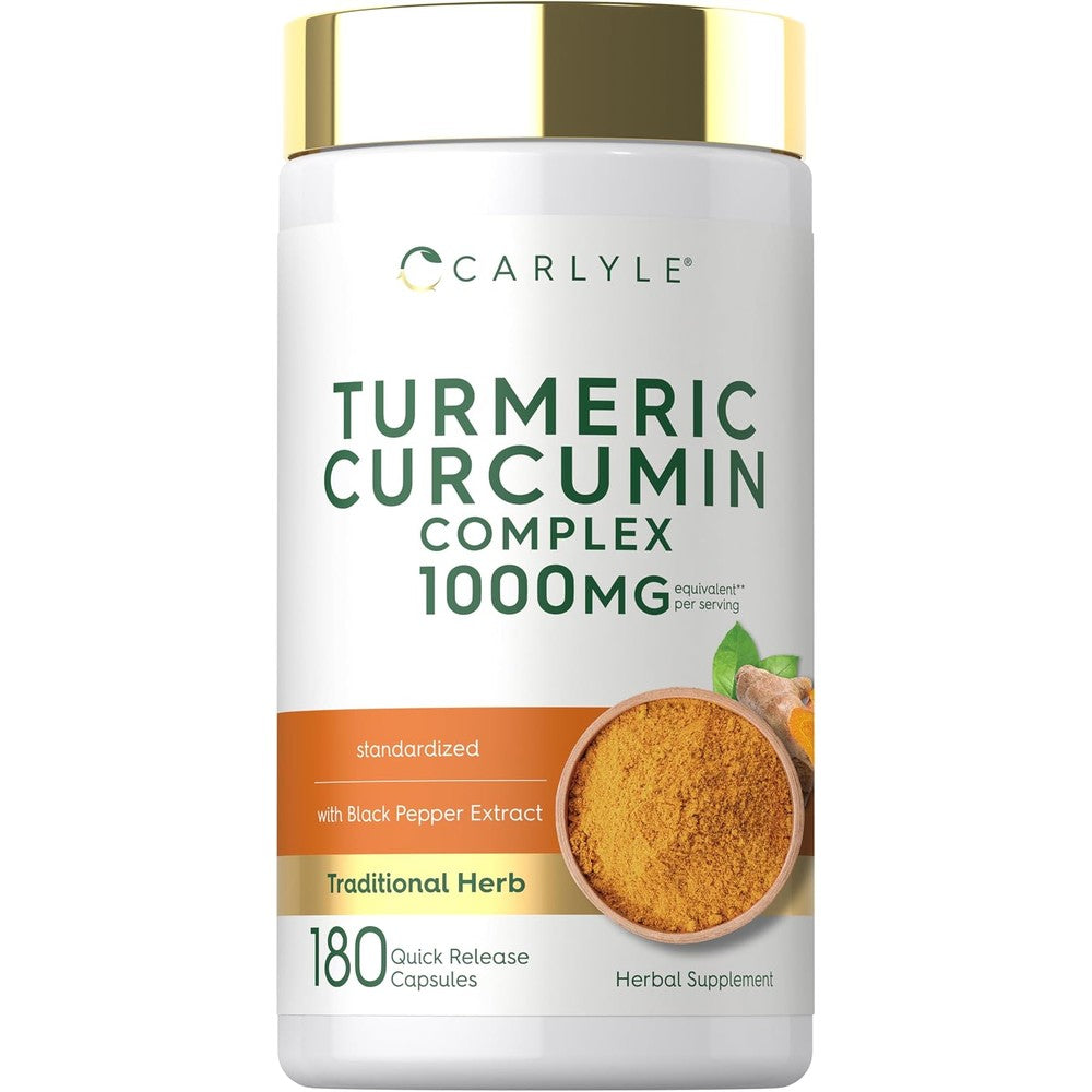 Carlyle Turmeric Curcumin with Black Pepper | 180 Capsules