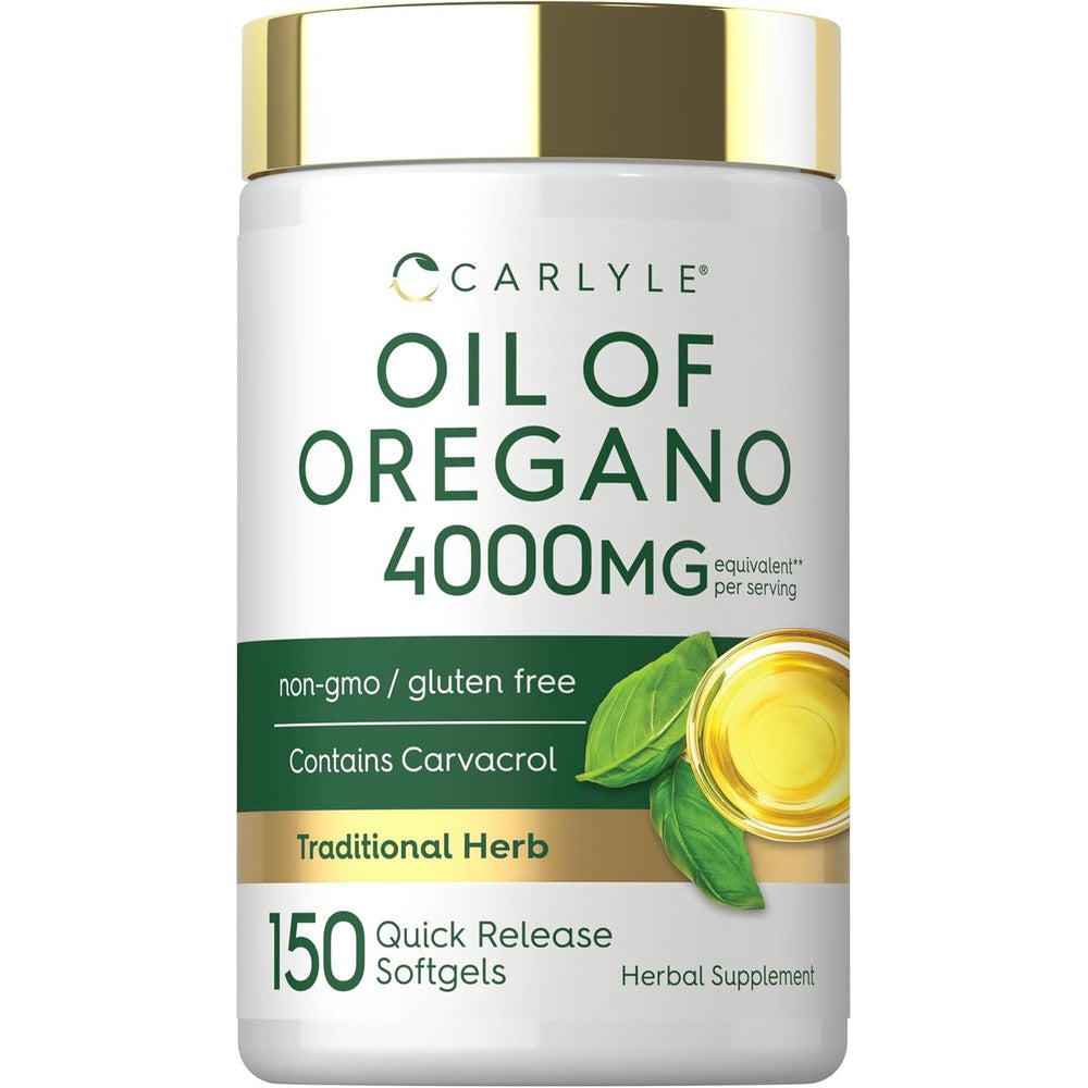 Carlyle Oil of Oregano Softgels | 150 Capsules | Contains Carvacrol