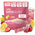 Nello Superbalance Hormonal Support Drink Mix, SRI-81 Shatavari, Myo-Inositol, Rhodiola Rosea, Vitamin C, Magnesium, Theobromine (20 Servings, Strawberry Lemonade)