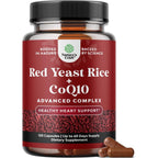 Red Yeast Rice with CoQ10 Supplement - Healthy Heart Support - 120 Ct