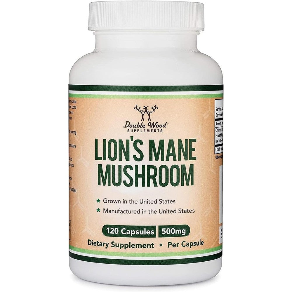 Organic Lion's Mane Mushroom,1,000mg, Grown in USA, 120 Capsules
