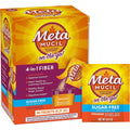 Metamucil On-The-Go, Daily Psyllium Husk Powder Supplement, Sugar-Free Powder, 4-in-1 Fiber for Digestive Health, Orange Flavored Drink, 44 Packets
