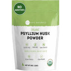 Kate Naturals Organic Psyllium Husk Powder for Baking, Shakes, Fiber, 8oz
