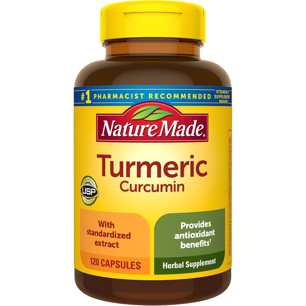 Nature Made Turmeric Curcumin 500 mg, Herbal Supplements, 120 Capsules