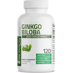 Bronson ginkgo biloba extra strength capsules bottle front view supplement