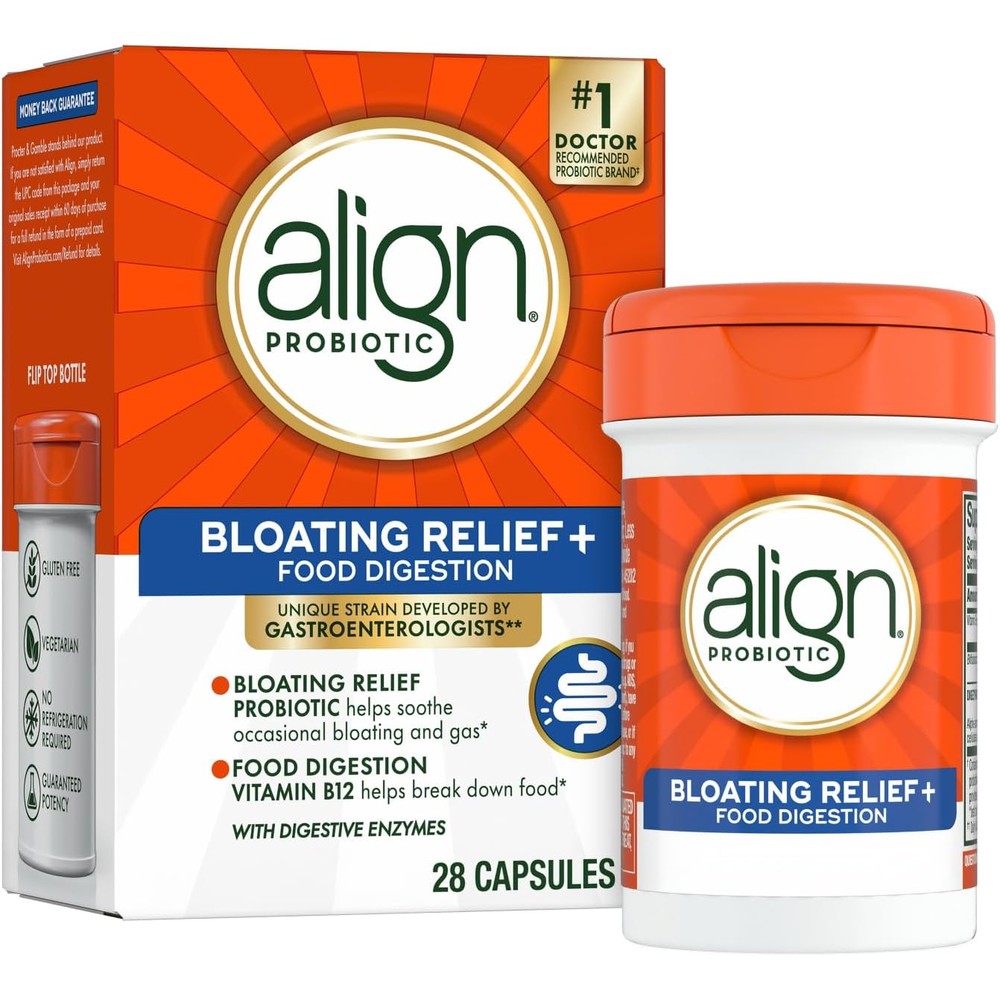 Align Probiotic Bloating Relief and Food Digestion front box view