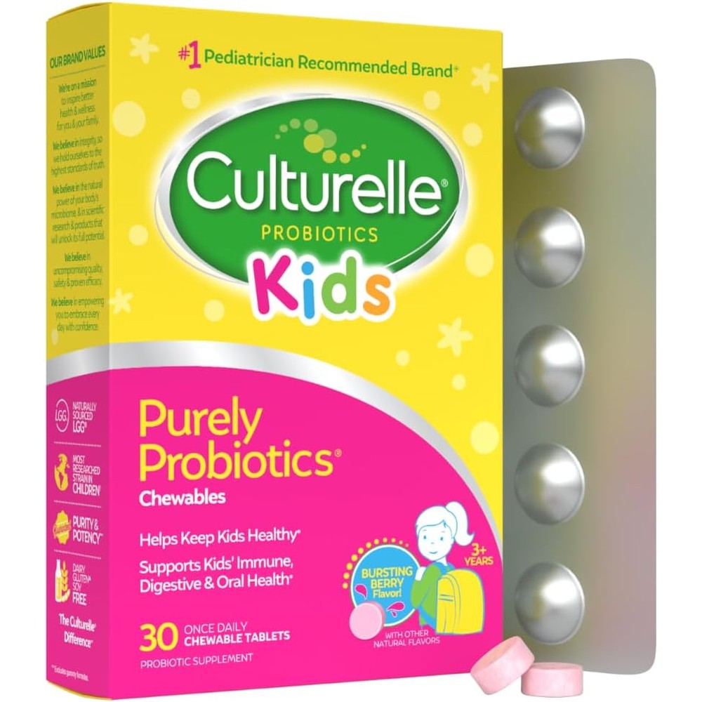 Culturelle kids chewable daily probiotic front view packaging