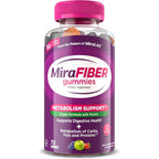 MiraLAX MiraFIBER Prebiotic Fiber Gummies front bottle view