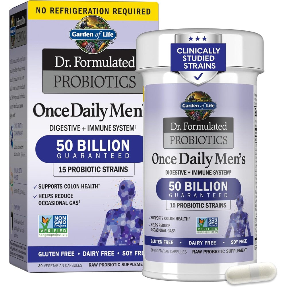 Garden of Life Dr Formulated Probiotics for Men front view bottle packaging