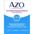 AZO Complete Feminine Balance daily vaginal probiotics bottle front view